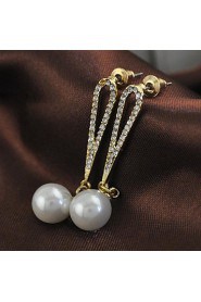 Drop Earrings Women's Alloy Earring Imitation Pearl/Rhinestone