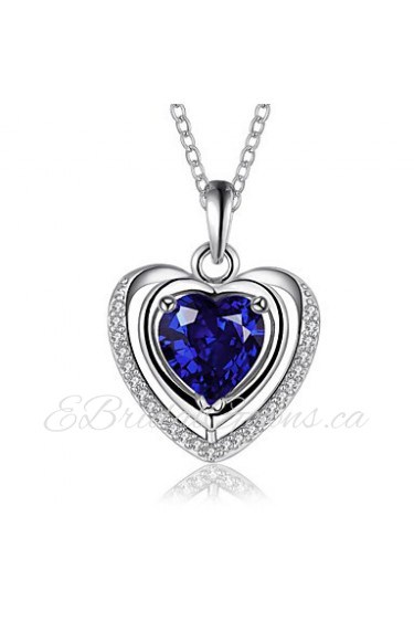 Pure Women's 925 Silver-Plated High Quality Handwork Elegant Pendant Include Necklace