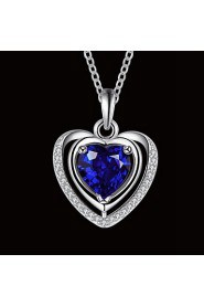 Pure Women's 925 Silver-Plated High Quality Handwork Elegant Pendant Include Necklace