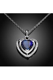 Pure Women's 925 Silver-Plated High Quality Handwork Elegant Pendant Include Necklace