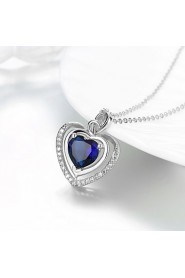 Pure Women's 925 Silver-Plated High Quality Handwork Elegant Pendant Include Necklace