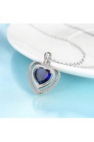 Pure Women's 925 Silver-Plated High Quality Handwork Elegant Pendant Include Necklace