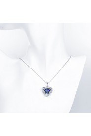 Pure Women's 925 Silver-Plated High Quality Handwork Elegant Pendant Include Necklace