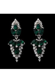 Women's Alloy Drop Earrings With Crystal Rhinestone