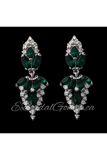 Women's Alloy Drop Earrings With Crystal Rhinestone