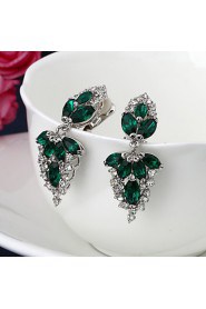 Women's Alloy Drop Earrings With Crystal Rhinestone