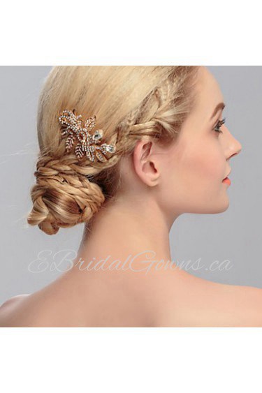 Women's Rhinestone Headpiece-Wedding / Special Occasion / Casual / Office & Career / Outdoor Hair Combs 1 Piece Clear Round