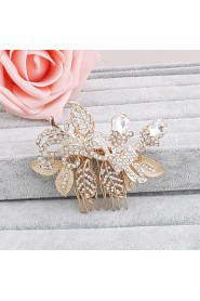 Women's Rhinestone Headpiece-Wedding / Special Occasion / Casual / Office & Career / Outdoor Hair Combs 1 Piece Clear Round