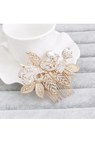 Women's Rhinestone Headpiece-Wedding / Special Occasion / Casual / Office & Career / Outdoor Hair Combs 1 Piece Clear Round