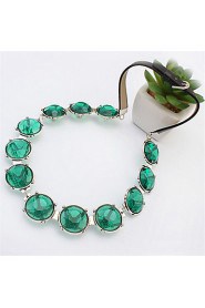 Stylish Atmosphere Round Gemstone Necklace Jewelry Accessories