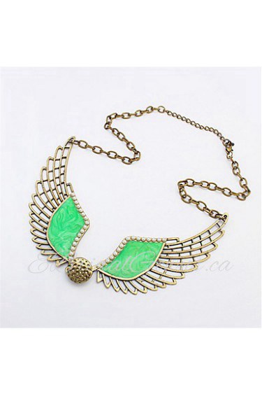 Fashion Hollow Wings Necklace Sweater Chain