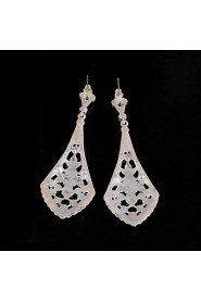 Vintage Women's Silver Crystal long Earring For Birde Wedding