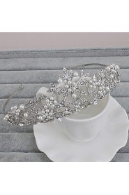 Women's Rhinestone Headpiece-Wedding / Special Occasion / Casual / Office & Career / Outdoor Tiaras 1 Piece Silver / Gold Round