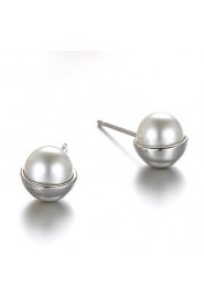 Stud Earrings Women's Imitation Pearl / Brass Earring Imitation Pearl