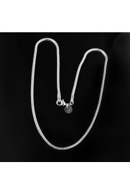 Brand Design Fashion Brass Silver Plated Women's Necklace