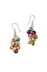 Hoop Earrings Women's Silver Earring Pearl