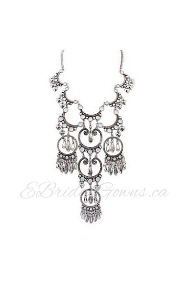 Atmospheric Water Droplets Tassel Hollow Necklace