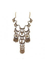 Atmospheric Water Droplets Tassel Hollow Necklace