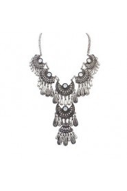 Retro Fashion Necklace Fan-Shaped Water Droplets