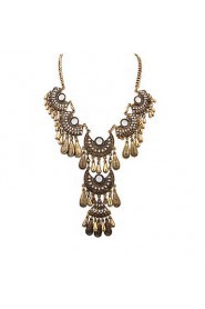 Retro Fashion Necklace Fan-Shaped Water Droplets