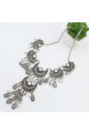 Retro Fashion Necklace Fan-Shaped Water Droplets