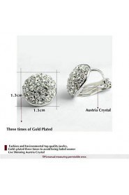 Hoop Earrings Women's Alloy Earring Cubic Zirconia