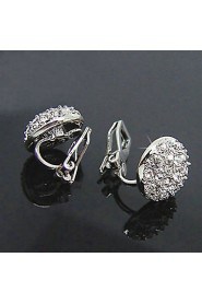 Hoop Earrings Women's Alloy Earring Cubic Zirconia