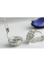 Hoop Earrings Women's Alloy Earring Cubic Zirconia