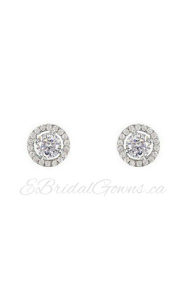 Stud Earrings Women's Alloy Earring Cubic Zirconia