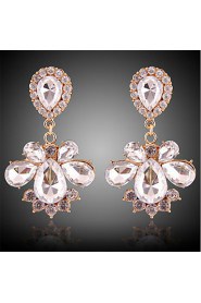 Fashion Temperament Multicolored Gems Bohemia Crystal Earrings