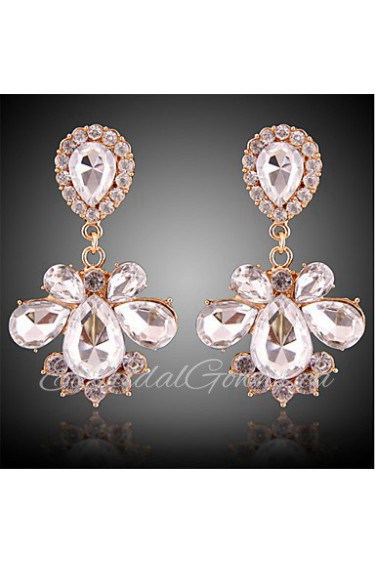 Fashion Temperament Multicolored Gems Bohemia Crystal Earrings