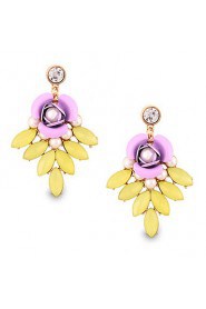 Lovely Personality Pearl Flower Rose Bohemian Beach Style Earrings