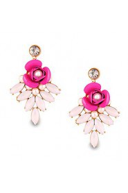 Lovely Personality Pearl Flower Rose Bohemian Beach Style Earrings