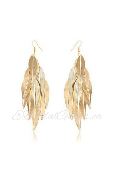 Fashion Personality Golden Tassels Willow Earrings