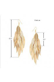 Fashion Personality Golden Tassels Willow Earrings