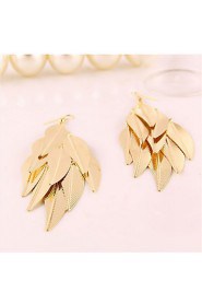 Fashion Personality Golden Tassels Willow Earrings