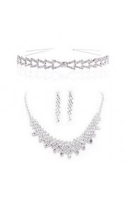 Jewelry Set Women's Anniversary / Wedding / Engagement / Birthday / Gift / Party / Special Occasion Jewelry Sets Alloy Rhinestone