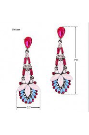 Hyperbole Fashion Personality Luxuriant Gem Multicolored Bohemia Drop Earrings