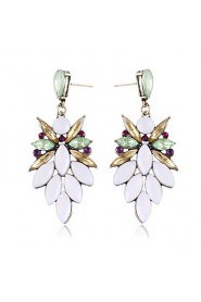 Fashion Personality White Gem Diamond Bohemian Earrings