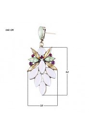 Fashion Personality White Gem Diamond Bohemian Earrings