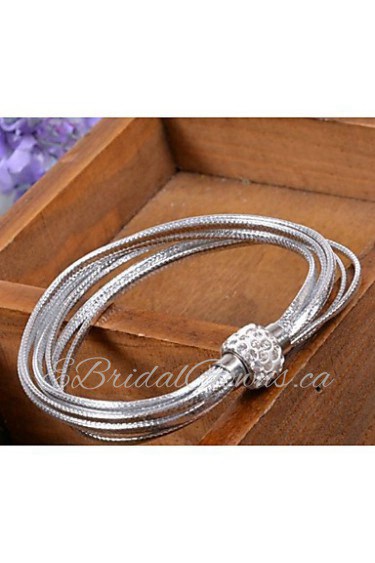 Unisex Chain/Fashion Bracelet Leather Rhinestone