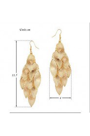 Fashion Golden Texture of Metal Punk Nightclub Sequins Tassel Earrings