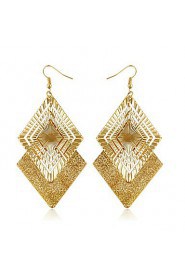 Diamond Hollow Out Golden Sequins Earrings