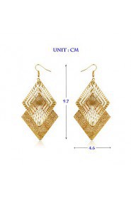 Diamond Hollow Out Golden Sequins Earrings