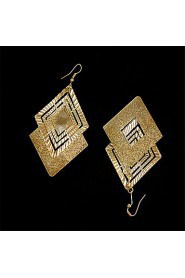 Diamond Hollow Out Golden Sequins Earrings