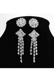 Wedding Bridal Bridesmaid Jewelry Sets 2 Pairs of Earrings 1 Crystal Necklace Sparkle Party Decorations