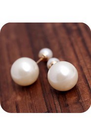 Lucky Star Women's Simplicity Elegant Pearl Earrings