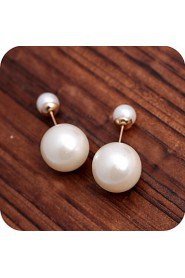 Lucky Star Women's Simplicity Elegant Pearl Earrings