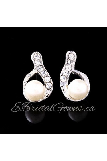 Stud Earrings Women's Alloy Earring Imitation Pearl