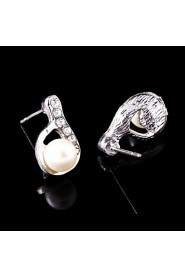 Stud Earrings Women's Alloy Earring Imitation Pearl